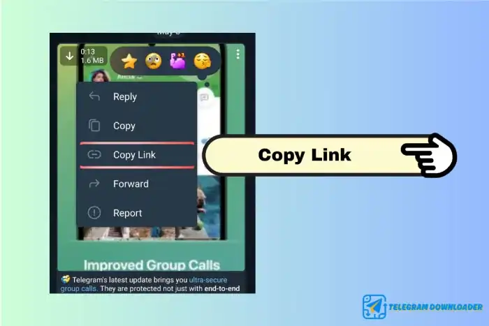 Copy the Telegram URL from a public post